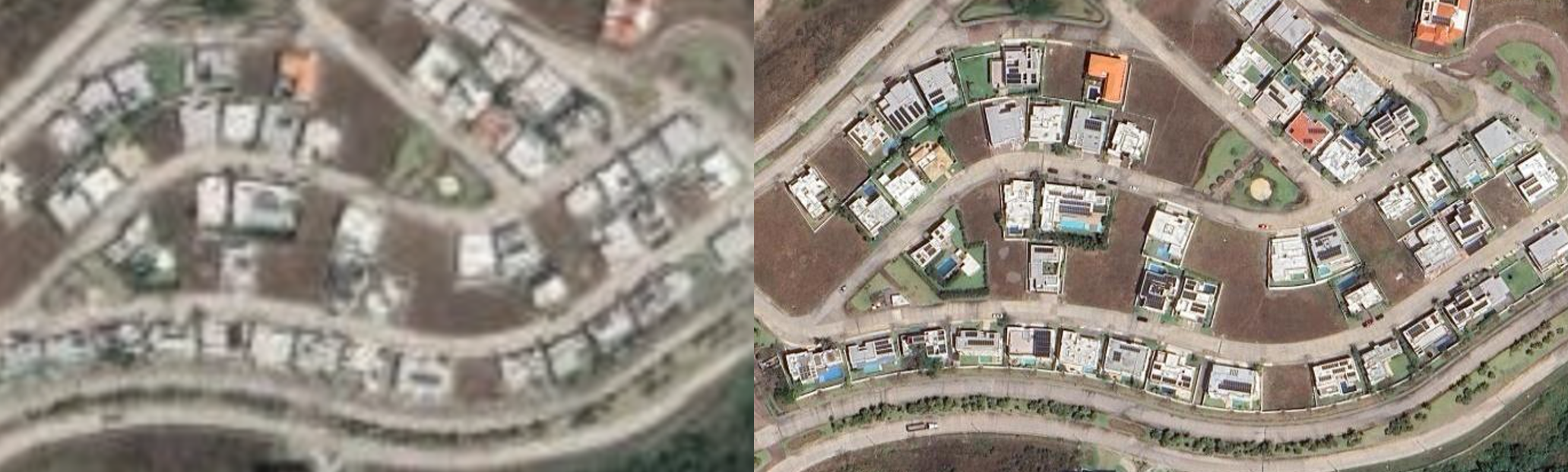 Comparación de resolución satelital, Geoearth, 2026