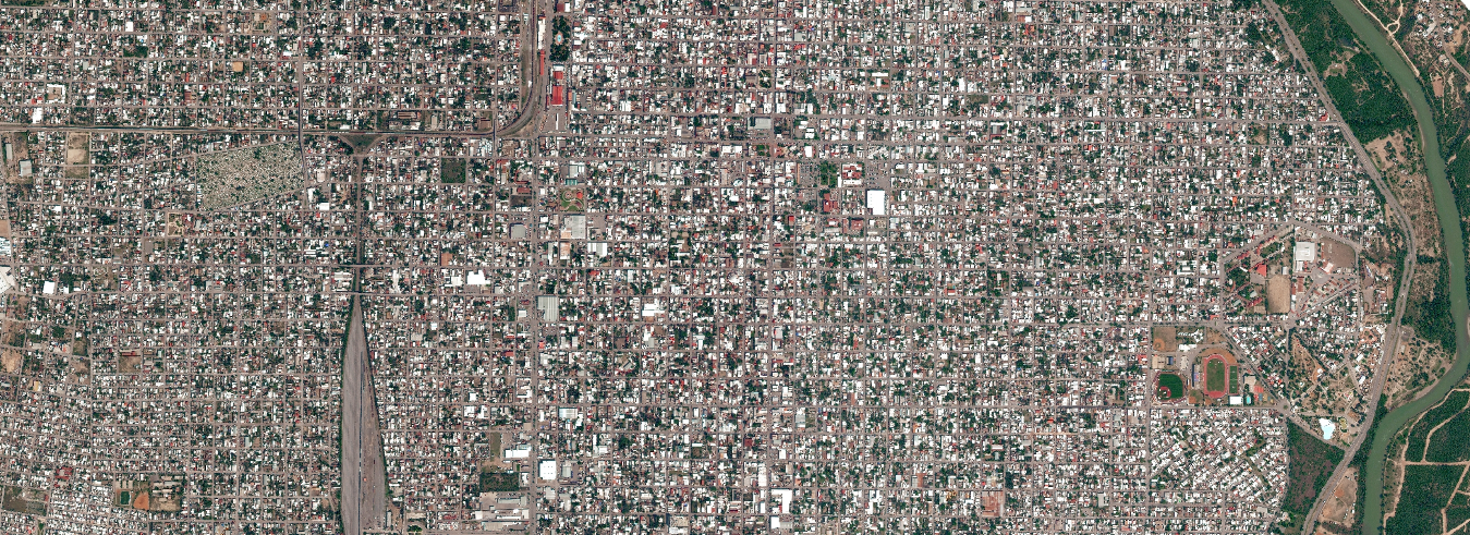 Imagen satelital de Tamaulipas.